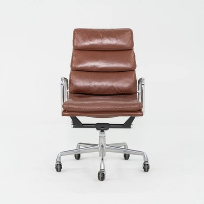 1996 Herman Miller Eames Soft Pad Executive Desk Chair Brown Leather 4x Avail