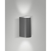 LED AußEnwandleuchte Heli, 12W, 3000K, 1416Lm, IK06, IP54, Dunkelgrau
