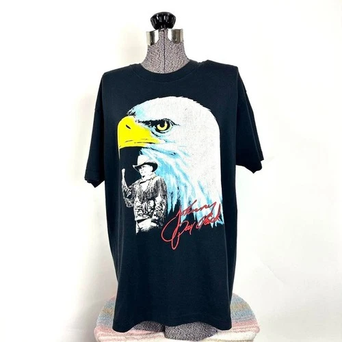 Rare Vintage Johnny Paycheck Take This Job And Shove It Doub Vintage vintage concert t-shirt, vintage, size XL, single stitch, B+ condition