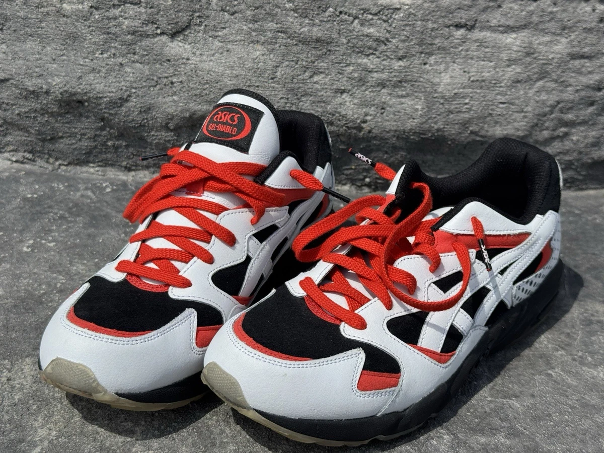 ASICS Gel Diablo Happy Chaos Mens Size 9.5 Black/White/Red Leather Shoes F820818 ASICS Gel Diablo Happy Chaos Mens Size 12 Black/White/Red  main image 3