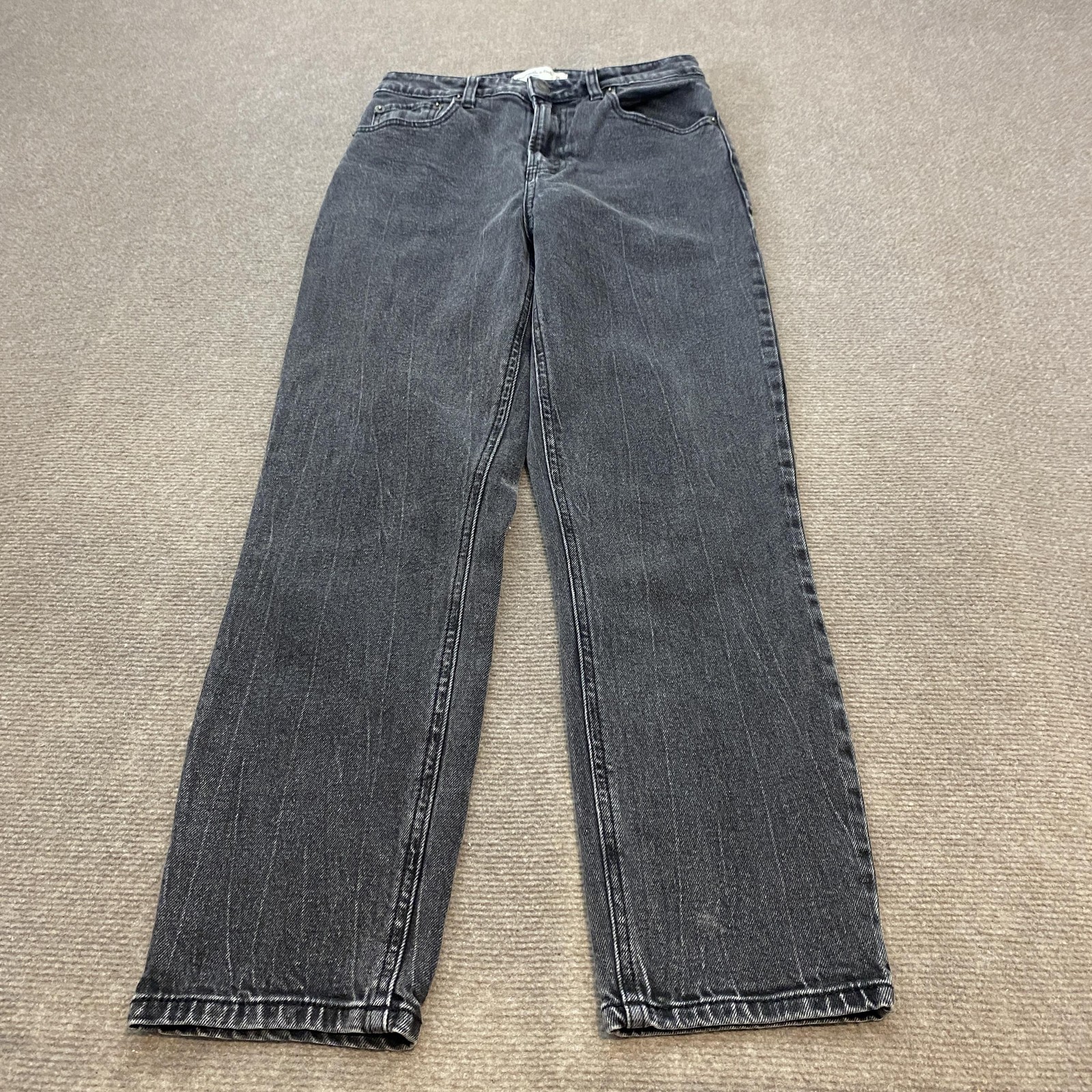 Abercrombie & Fitch Mom Jeans Womens 25 Gray High Rise Curve Love Straight Leg