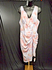 CIDER ROUCHED FLORAL COCKTAIL/FORMAL DRESS SIZE XL NWT