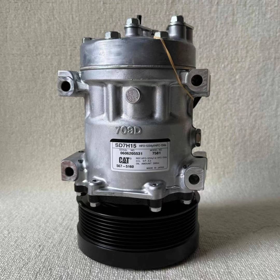 Genuine CAT SD7H15 | 567-5160 A/C Compressor OEM – Fits CAT 317
