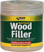 Everbuild Multipurpose Wood Filler 250ml – Sandable, Stainable, Indoor/Outdoor