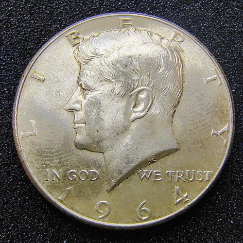 1964-P Kennedy Silver Half Dollars 50C - Philadelphia - 90% Silver - Unc Cond.