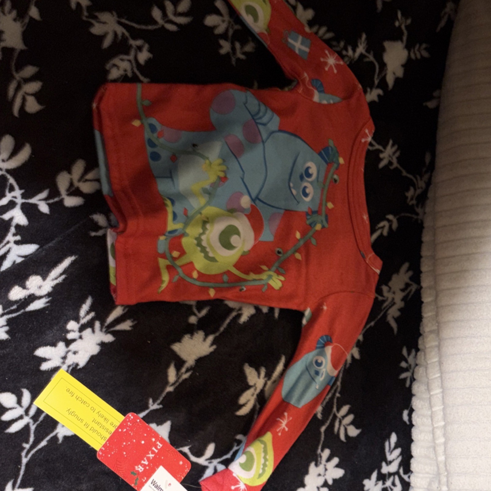 Pixar Monsters, Inc. Christmas Bodysuit 18M Red Long Sleeve Sulley Mike Wazowski