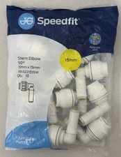 Confezione da 10 - John Guest Speedfit 15 mm stelo gomiti/curve push fit - PEM221515W
