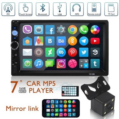 7'' Doble Din Bluetooth Android IOS Radio Estereo De Pantalla Para Coche Carro