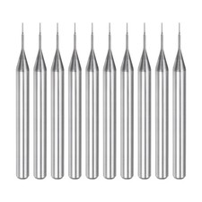 10pcs 0.3mm Carbide End Mill Engraving Router Bits for PCB Machine 1/8" Shank