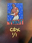 TOPPS X ARTIST CARTER X ORIGINAL 1/1 ART CARD MIKE TROUT STARS ANGELS LEGEND