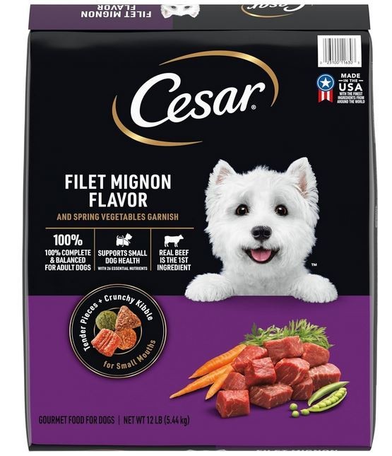For Small Dogs, Filet Mignon Flavor 12 Lb Bag