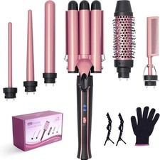 Rizador de pelo 6en1 de rizadores de cer mica intercambiables para cabello largo