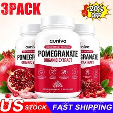 3PACK Auniva Pomegranate Extract Capsules,Natural Pomegranate Supplement 20 OFF