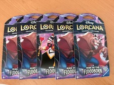 Lot of 5 Disney Lorcana TCG Rise Of the Floodborn Booster Packs SEALED