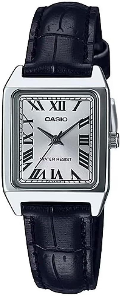 Reloj Casio LTP-V007L-7B1 para mujer con correa de cuero rectangular números romanos "NUEVO"
