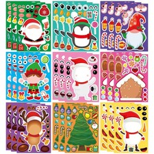 27 Sheet Christmas Face Stickers - Make Your Own Character Mix