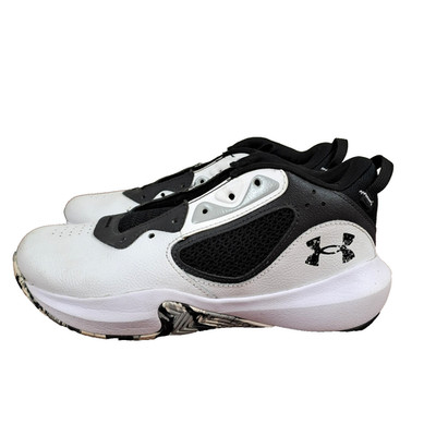Under Armour Basketball Shoes Mens 7 Womens 8.5 White/Black Unisex Sneakers