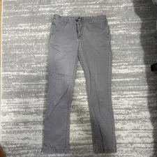 14th & Union Mens Flat Front Slim Fit Chino Pants Gray Size 31x30 Casual Busines