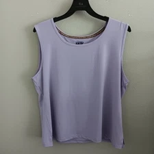 MUK LUKS Regular  Dream Cloud Knit Tank - Violet Sz 2X 525711