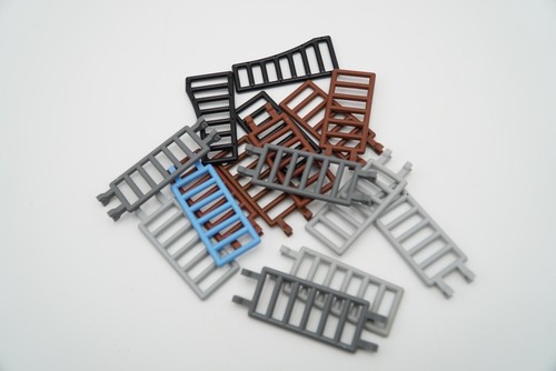 Lego braun grau Leiterleiste 7 x 3 mit 2 Clips Menge 15 Stück Bauteile