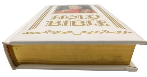 Pope John Paul II Holy Bible NAB Version White Gold Cover Catholic - Picture 4 of 9