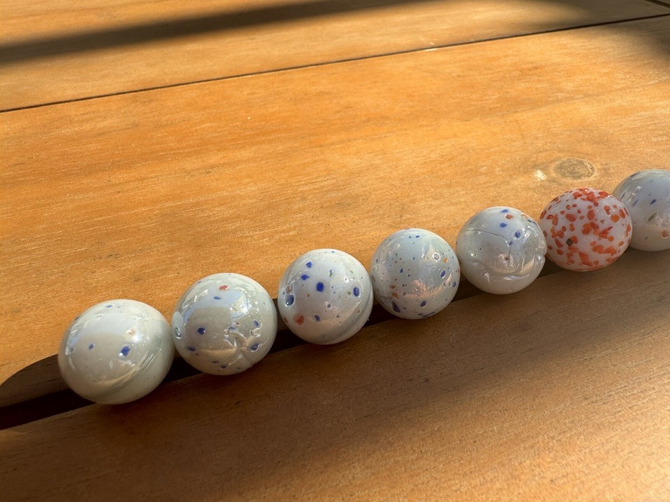 Vintage Confetti Glass Marbles 13 German Glass Collector Marble eBay