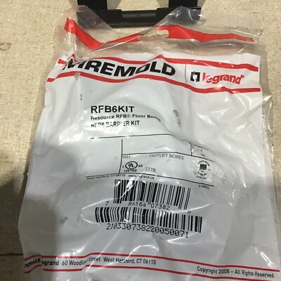 Lot of (4) WIREMOLD RFB6KIT: BARRIER KIT RFB FLOOR BOX