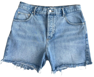 Anine Bing The Kit Jean Shorts Womens Size 29 Easy Blue Raw Hem Classic Denim
