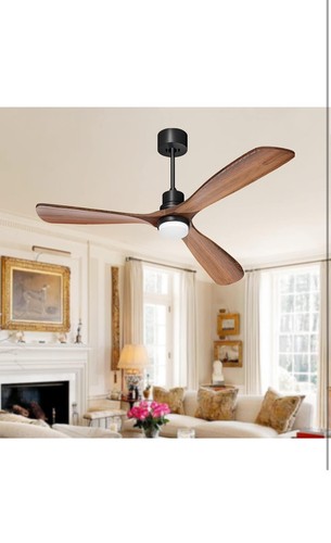 Obabala 60 '' Ceiling Fan with Light Remote Control Modern 3 Wood Blade Ceiling - Picture 4 of 11