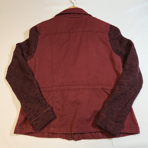 Ashley 26 International Utility Jacket Coat Red Women Size Large Canvas/Sweater - Picture 5 of 12