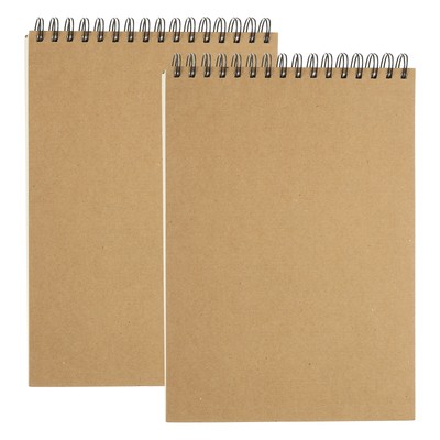 11.5x8.7'' Top Spiral Bound Sketchbook, 2 Pack 100 Sheets 100GSM/68lb