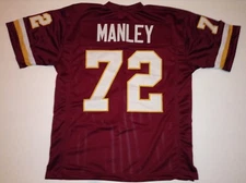 UNSIGNED CUSTOM Sewn Stitched Dexter Manley Burgundy Jersey - M, L, XL, 2XL