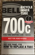 Bell 7109088 700c Tire Inner Tube Presta Valve 25-32mm Road / Hybrid Bike  - New