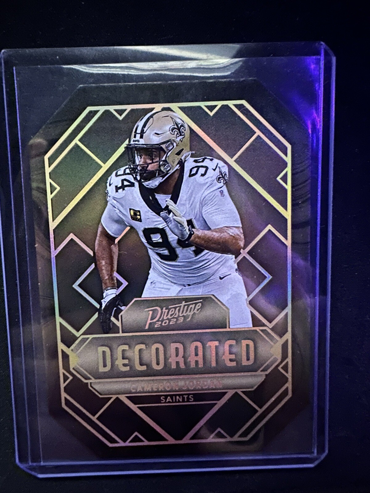 2023 Panini Prestige Football Cameron Jordan Decorated die cut Insert SP Saints