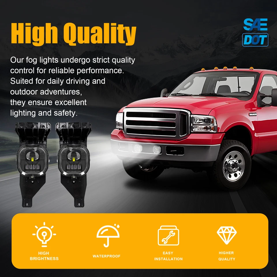 Par de luces antiniebla LED para Ford F-250 F-350 F-450 F-550 Super Duty 2005-2007 Foto 2 de 4