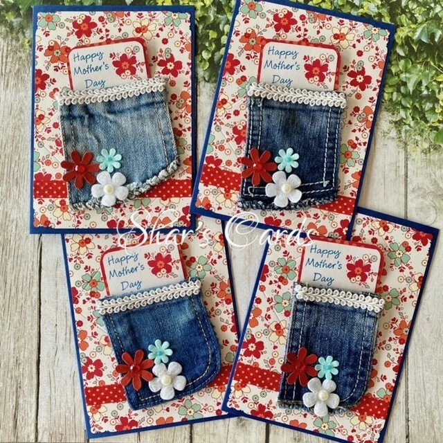 Mothers Day Card, Upcycled Denim Pocket Card, Christian Mum, Made in Australia - Image 4 of 4