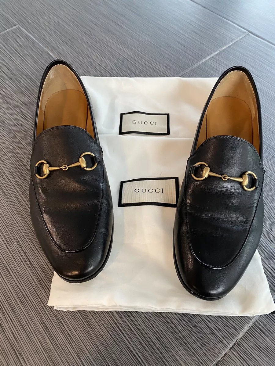 Black Shiny Leather Gucci Jordaan Loafer