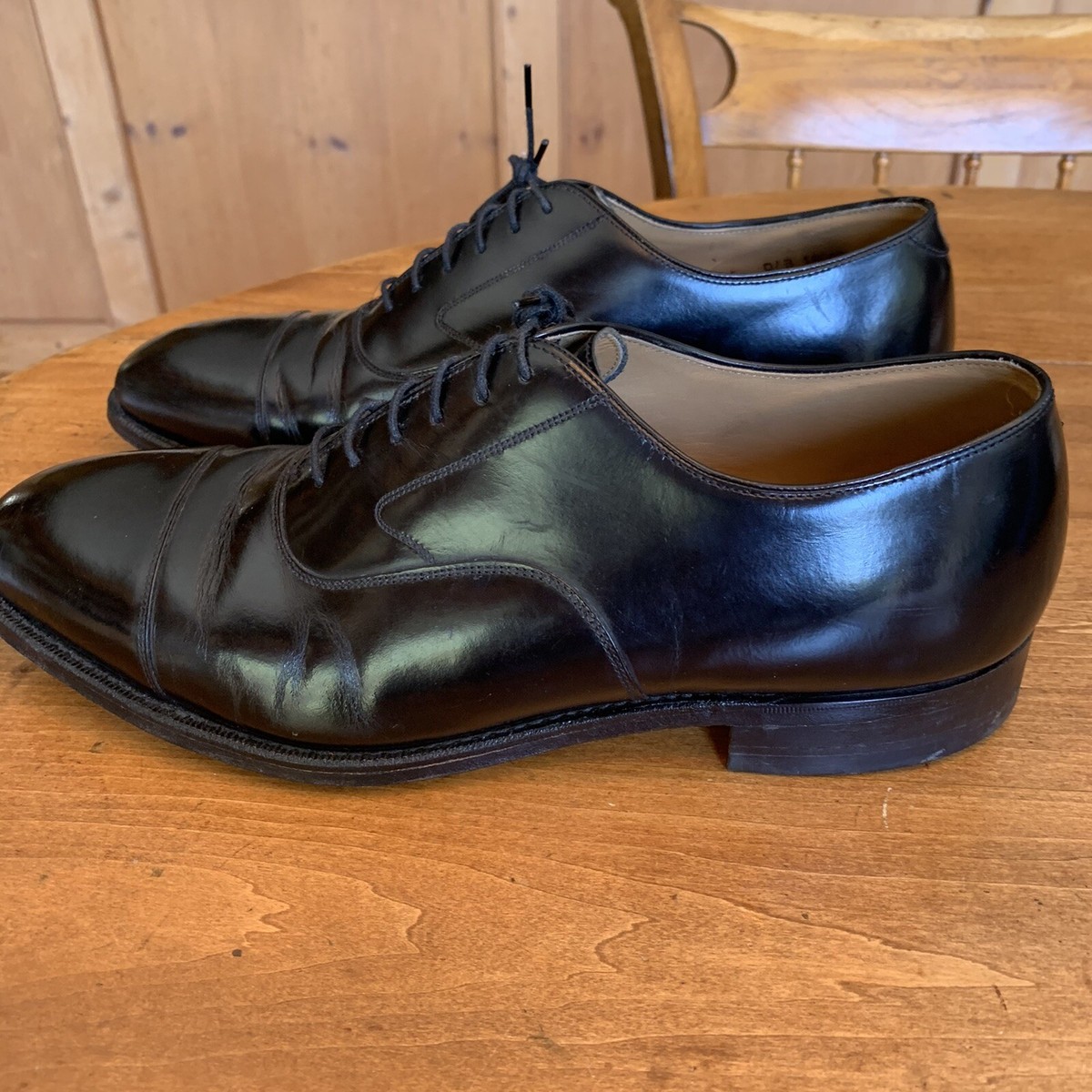 Mens Johnston Murphy Optima Black Cap Toe USA Oxfords Size  display picture 2