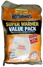 New 10 Pack HotHands Super Warmer 18 Hours Heat Per Warmer Super Sized exp.02/26