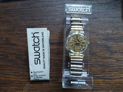 SWATCH+GENT-FLEX+GK160 WHITE ONYX+NEW Rare Mint  Medium Large