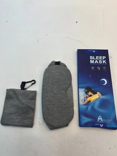 (Qty 3) Mavogel H8 Cotton Sleep Eye Mask Light Blocking, Soft, Grey W/ Pouch