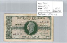 BILLET FRANCE - 1000 FRANCS 1945 26E CHIFFRES MAIGRES