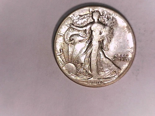 U S 1942 Walking Liberty 1/2 Dollar very FINE