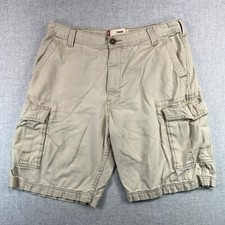 Vintage Levi's Cargo Shorts Mens 38 x 10.5" Outdoor Khaki Y2K Skater Cotton