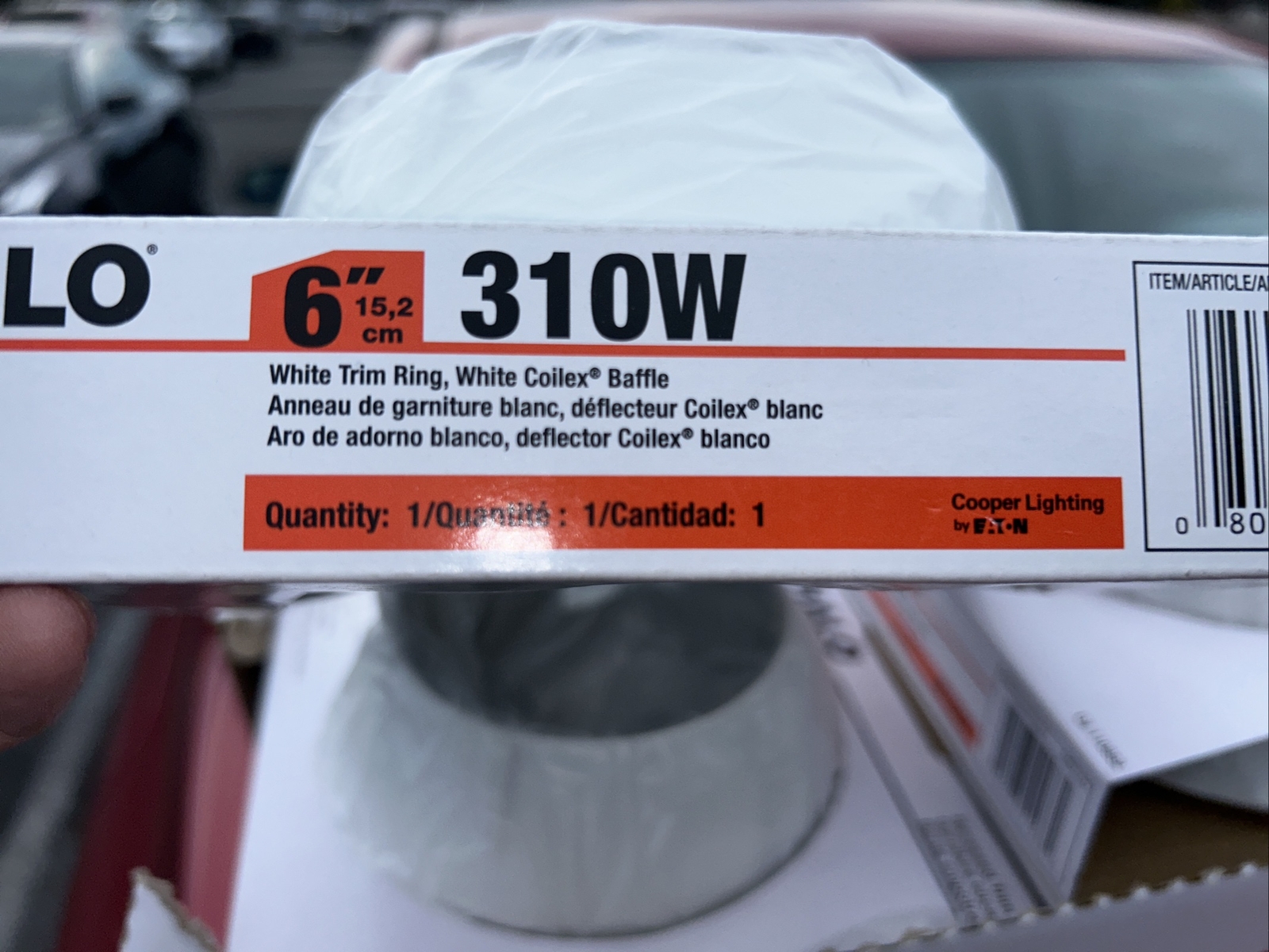 Lot of Eight ( 8 ) Halo 310W 6" Inch White Trim Ring, White Coilex