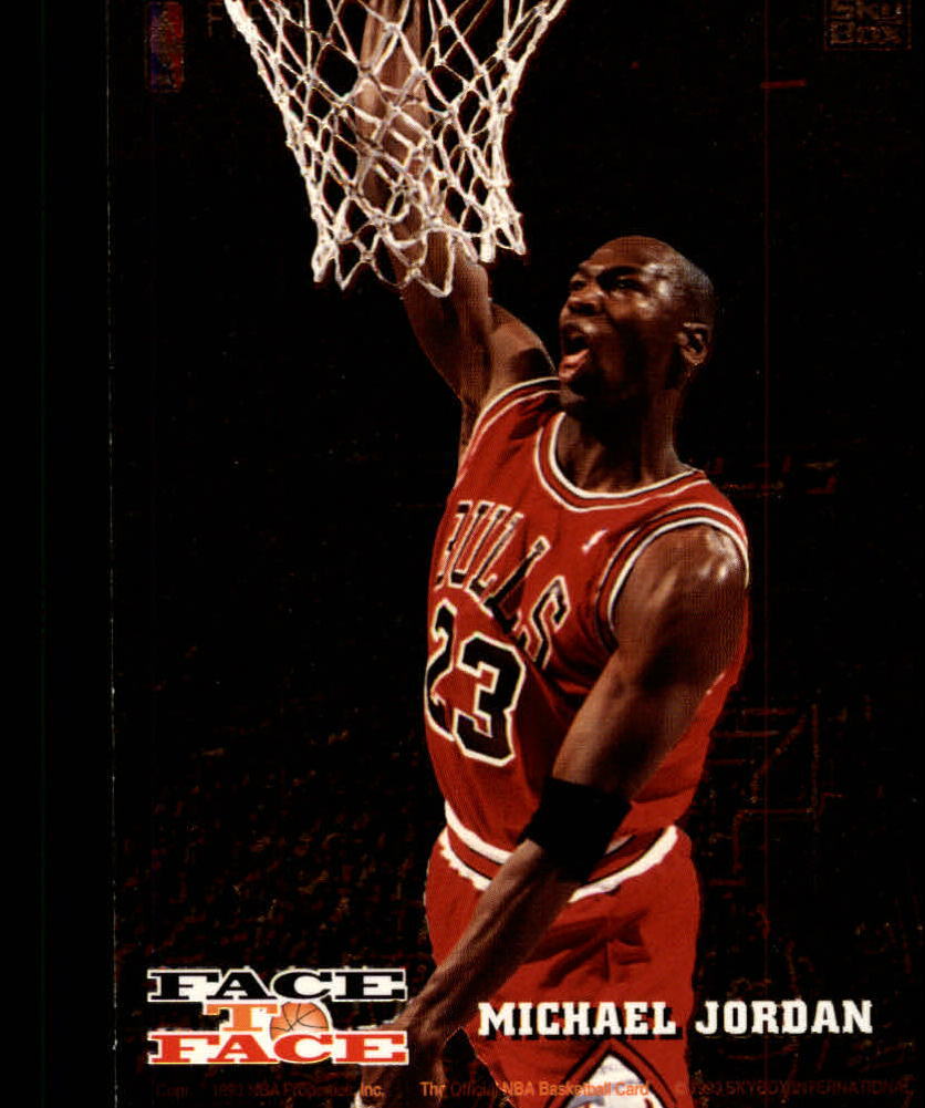 MICHAEL JORDAN - 1993-94 Hoops Face to Face Insert Card #10 w