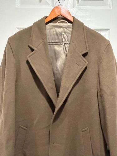 Vintage Alpacuna Długa wełniana kurtka Płaszcz w pełni podszyty Męski rozmiar 40 ? Made in USA - Zdjęcie 1 z 10