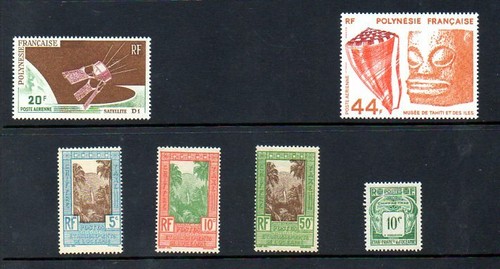 French Polynesia Stamps - Scott #'s B3/J28 - Unused & Cancelled - Picture 2 of 2