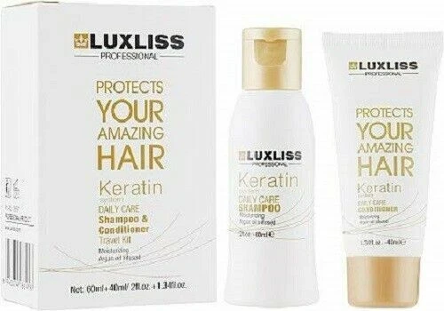 Luxliss Keratin Shampoo 60 ml and Conditioner 40 ml Travel Kit