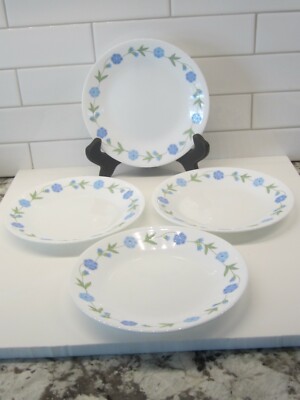 Corelle SPRING BLUE Flower Pattern Dessert/salad sized plates